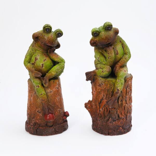 Unbranded 20 in. Magnesium Sitting Frogs (Set of 2)