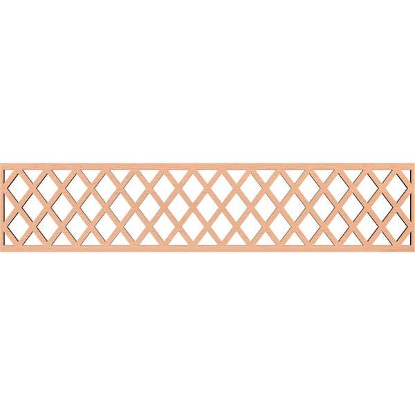 Ekena Millwork Manchester Fretwork 0.375 in. D x 46.75 in. W x 10 in. L Alder Wood Panel Moulding