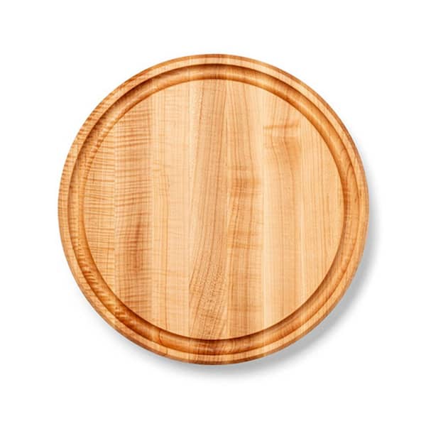 15 in. x 15 in. Round Wood Edge Grain Cutting Board