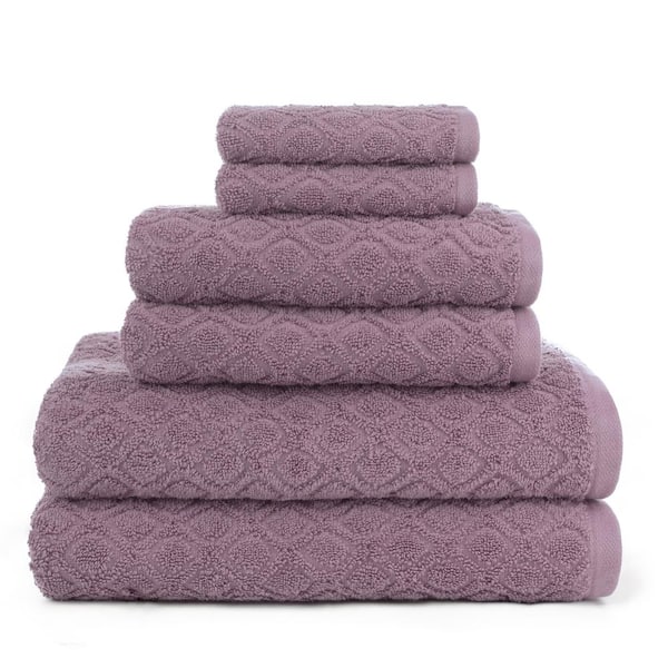 Wildwood 6-Piece Mellow Buff Textured Cotton Bath Towel Set 4941T7L872 -  The Home Depot