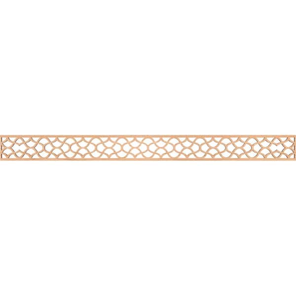 Ekena Millwork Resort Fretwork 0.375 in. D x 46.375 in. W x 4 in. L Hickory Wood Panel Moulding