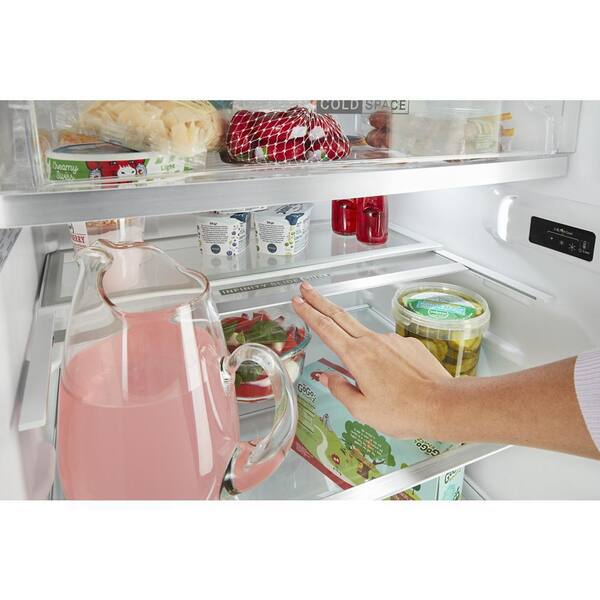 Whirlpool 24 In 11 6 Cu Ft Top Freezer Refrigerator In White Counter Depth Energy Star Wrt312czjw The Home Depot