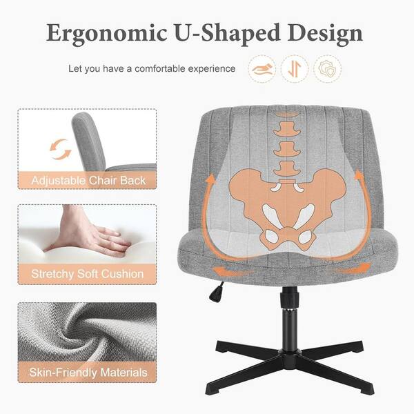 FENBAO Fabric Padded Height Adjustable Wide Seat Ergonomic FENBAO Fabric Padded Height Adjustable Wide Seat Ergonomic