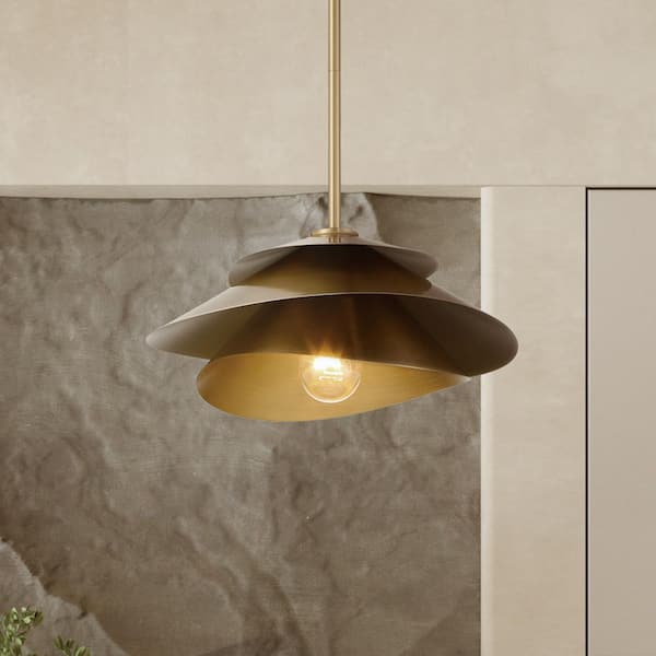 Hunter Hunter Hiro 1 Light Alturas Gold Cone Pendant Lighting for