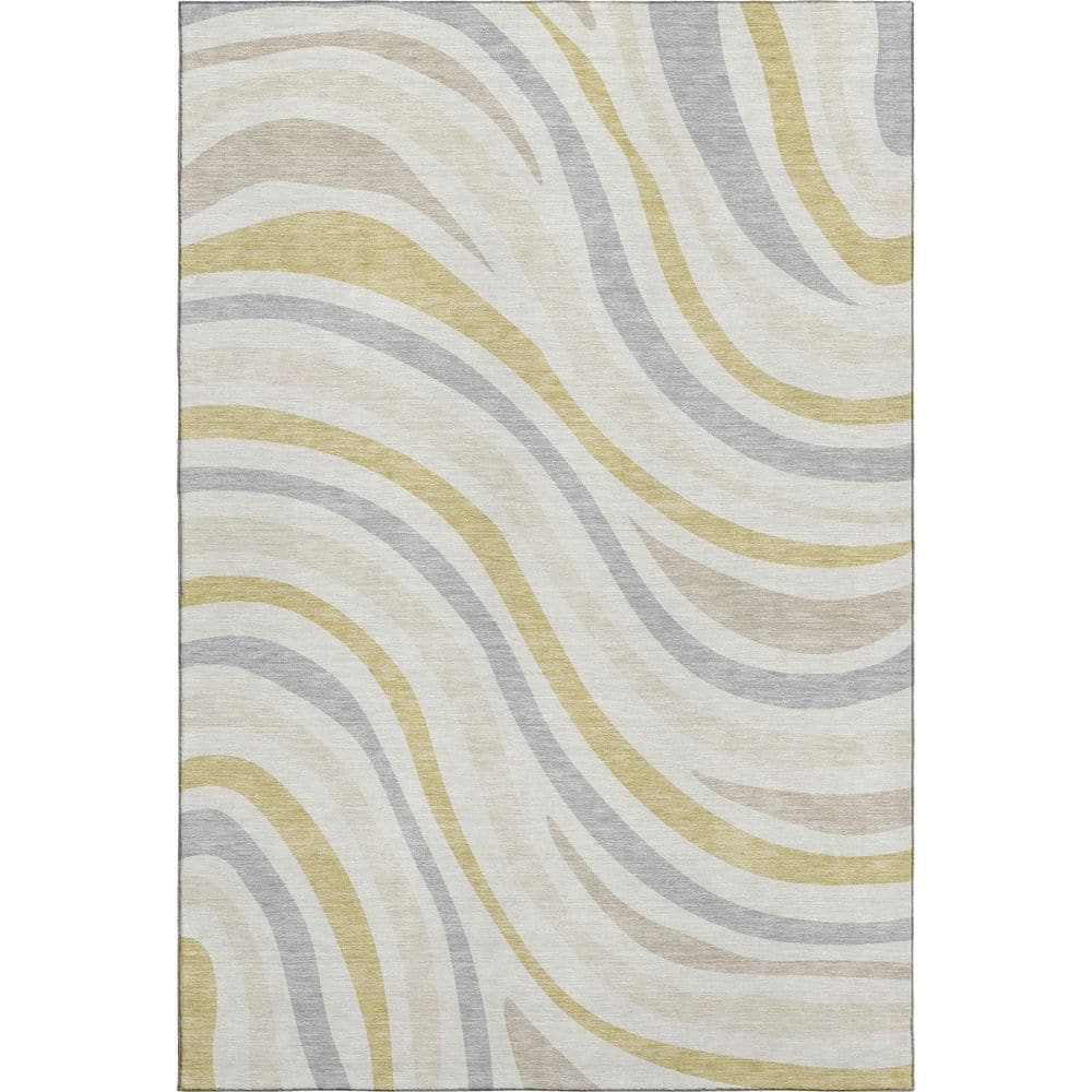 Mayfield Premium Machine Washable Abstract AMF2490 Ivory 5 ft. x 7 ft. 6 in. Area Rug price history on PriceWatchPro