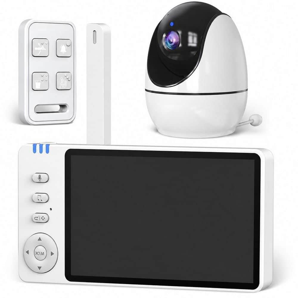 Elderly Monitor with Camera and Audio and Call Button, 2-Way Talk Room Monitors for Elderly