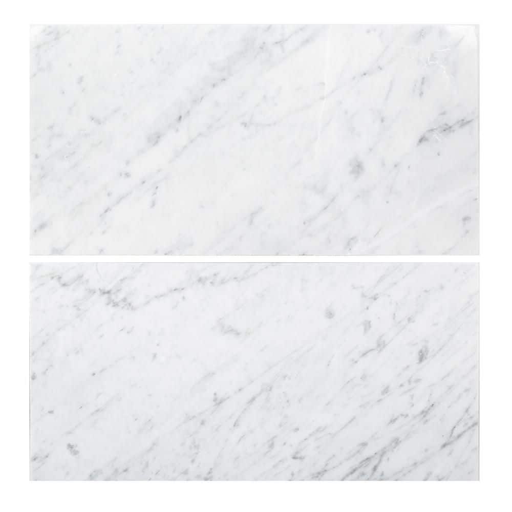 Carrara White 6 in. x 12 in. Honed Marble Wall and Floor Tile (10 sq. ft./Case) price history on PriceWatchPro