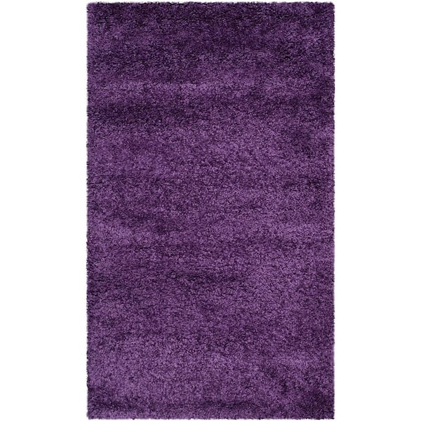 SAFAVIEH Milan Shag 8 ft. x 10 ft. Purple Solid Area Rug