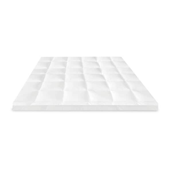 BODIPEDIC Hybrid 4 in. Queen Memory Foam and Fiber Mattress Topper 75256 The Home Depot