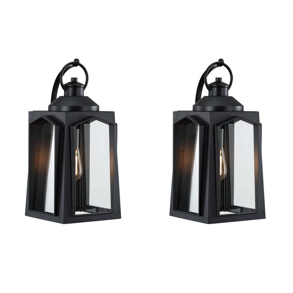 1-Light Black Outdoor Wall Sconces (2-Pack) price history on PriceWatchPro