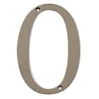 Everbilt 4 in. Satin Nickel Flush Mount Metal House Number 1 30116