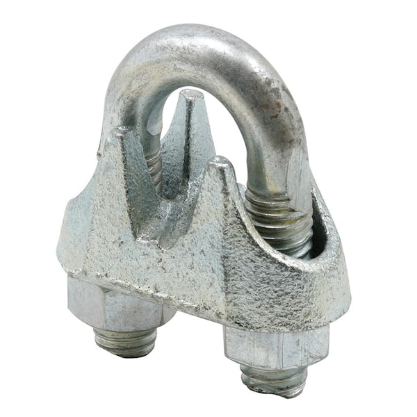 Prime-Line 3/8 in. Galvanized Cable Clamp (2-pack)