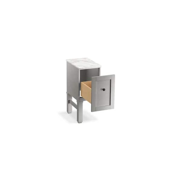 KOHLER Chambly 12.125in. Single Sink Freestanding Mohair Grey Bath Vanity with Stone Stone Top Unassembled