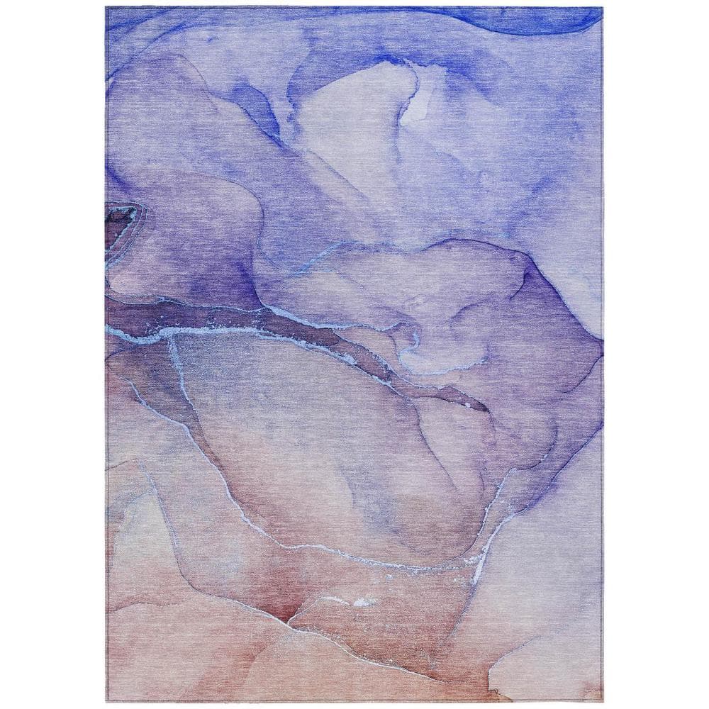 Blue and Brown 8 ft. x 10 ft. Abstract Indoor / Outdoor Area Rug price history on PriceWatchPro