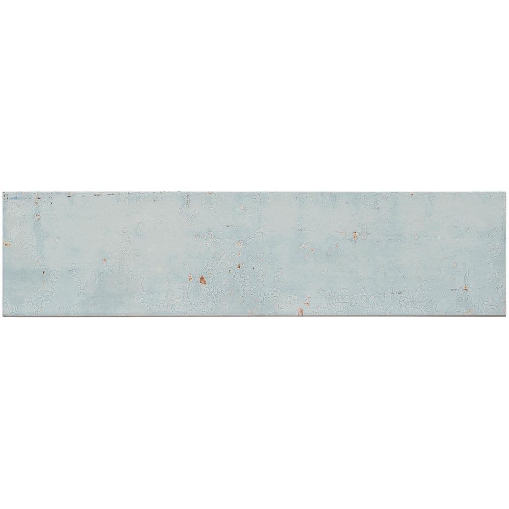 Fluid Blue Glazed Ceramic Subway Wall Tile 4" x 16"