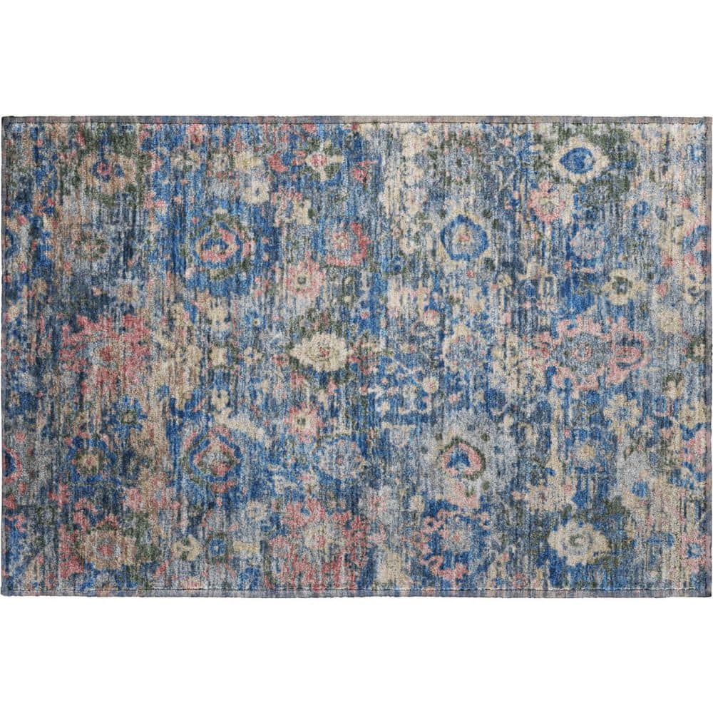 Mayfield Premium Machine Washable Abstract AMF2430 Navy 2 ft. x 3 ft. Accent Rug price history on PriceWatchPro