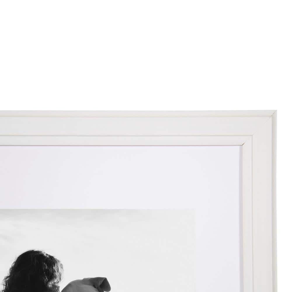Classic White 11x14 Solid Wood Picture Frames Set of 4