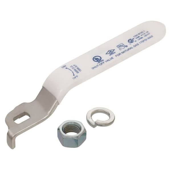 Replacement Lever Handle for 1 in. Ball Valve, Stainless Steel Quarter Turn Vinyl Grip Handle for Easy Water Shutoff