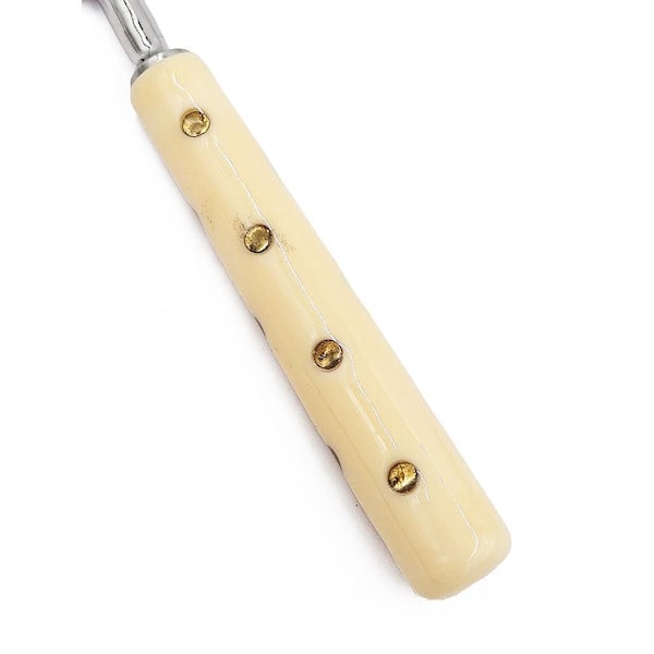 5-Piece Yellow Set of Resin Handle Metal Teaspoons, Spoons, Salad Forks, Forks, Knives (Gift Box Set)