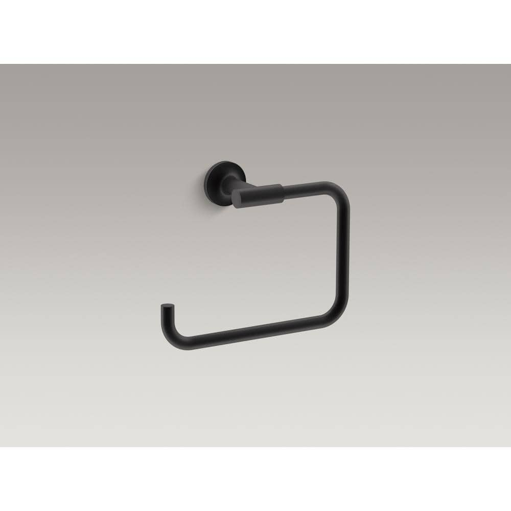 KOHLER Purist Wall Mounted Towel Ring In Matte Black K 14441 BL The   Matte Black Kohler Towel Rings K 14441 Bl 64 1000 