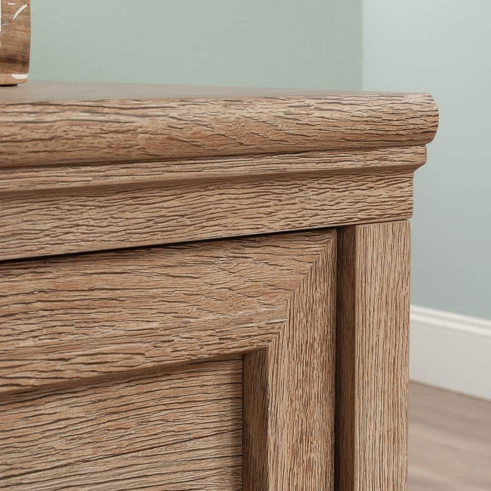 Brushed Oak 2-Drawer Lockable Lateral File Cabinet
