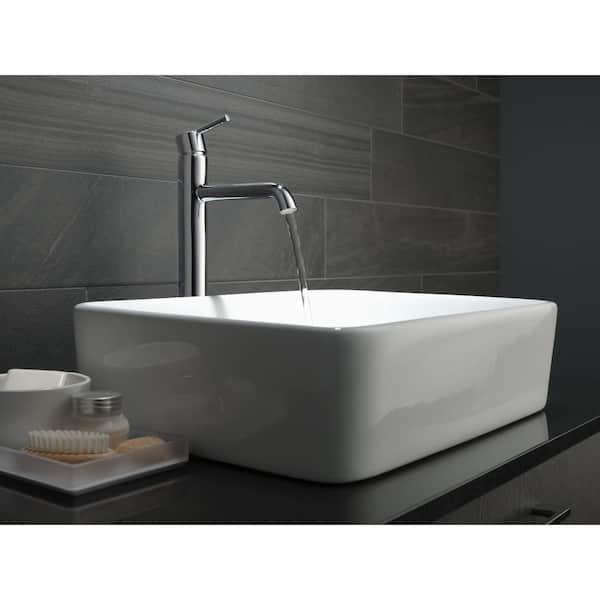 Trinsic Single Hole Single-Handle Vessel Bathroom Faucet in Chrome