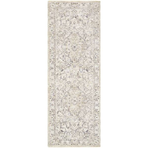 Gakko GKK-2312 2 ft. x 10 ft. Machine Woven Rug, Gray