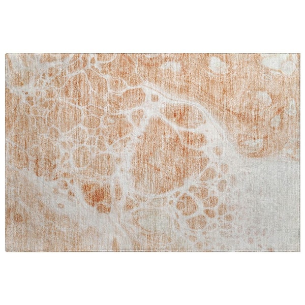 Dream Shag Premium Machine Washable Abstract ADS682 Gray 5 ft. x 7 ft. 6 in. Area Rug