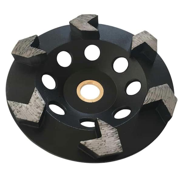 5 in. High Performance Aggressive Diamond Grinding Wheel, 30/40 Grit, Arrow Segment, 7/8 in. 5/8 in. Non-Threaded Arbor