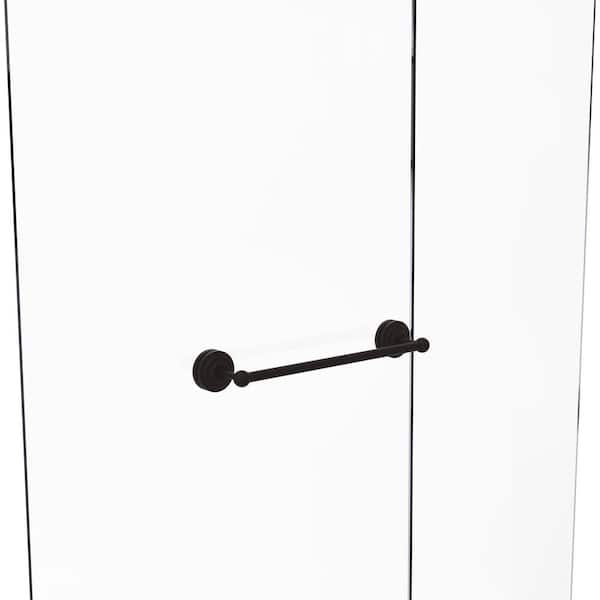 Allied Brass Que New 18 in. Over-the-door Shower Door Towel Bar in Oil Rubbed Bronze