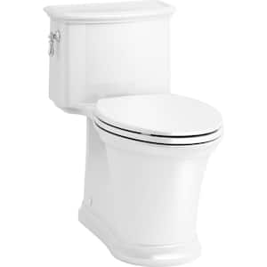 Harken 1-Piece 1.28 GPF Single Flush Elongated Toilet in White (Seat Included)