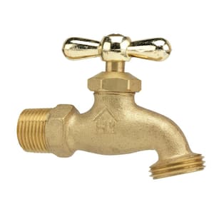 3/4 in. MIP and 3/4 in. SWT x 3/4 in. MHT Brass Heavy Duty Hose Bibb Valve