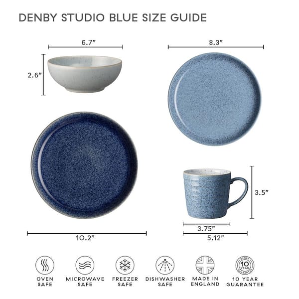 Denby Studio Grey Medium Coupe Plate (Set of 4) STG-004G/4