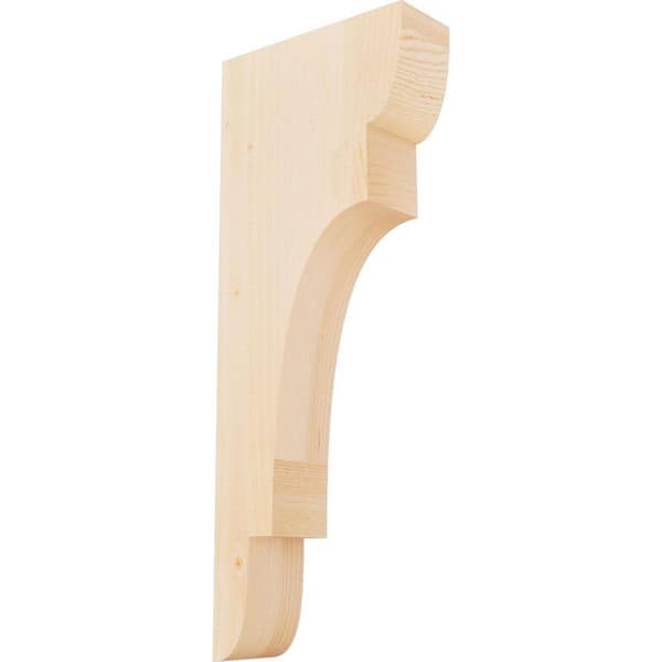 Ekena Millwork 3-1/2 in. x 10 in. x 26 in. Douglas Fir New Brighton Smooth Corbel