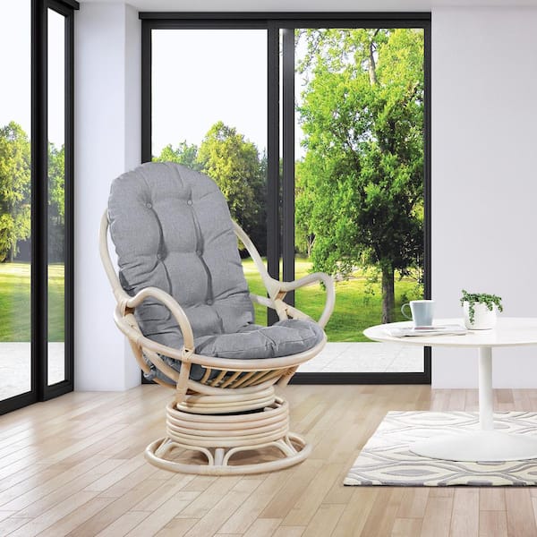 Rattan swivel 2024 rocking chair