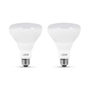 120-Watt Equivalent BR40 Dimmable CEC Title 24 90+ CRI Recessed E26 Flood LED Light Bulb, 3000K Bright White (2-Pack)