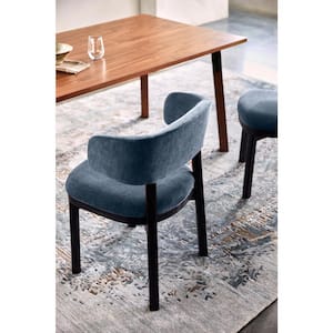 Lindo Modern Dining Chair, Grey/Black, 32 in. H x 19 in. W x 21 in. D, 32 in. H x 19 in. W x 21 in. D