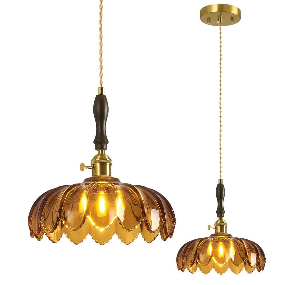 6W 1-Light Tawny Glass Modern Pendant Light Retro Adjustable for Bedroom Dining Room Kitchen Island price history on PriceWatchPro