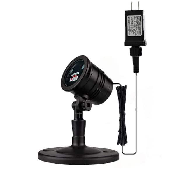 5V LED Christmas Projector Lights, Red & Green Laser Landscape Spotlight, RF Remote Control for Outdoor Garden & Holiday