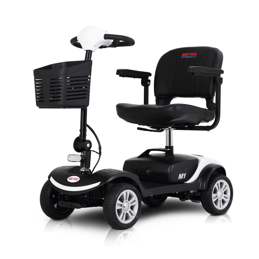 4-wheel outdoor compact, travel electric scooter with 300-Watt motor, suita