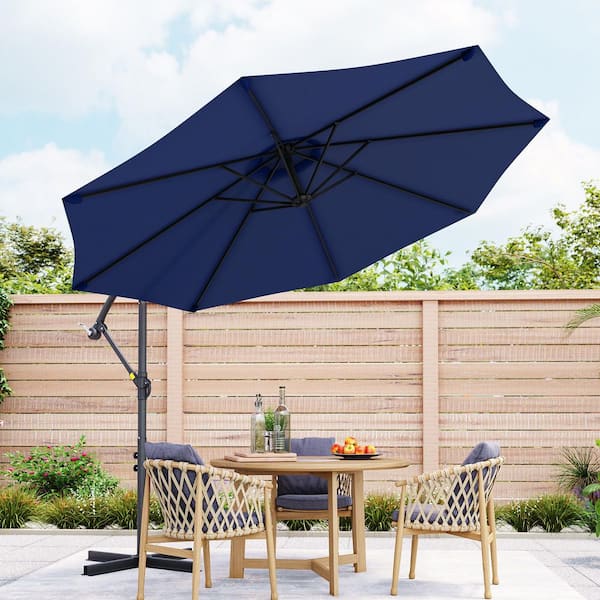 barton 10ft hanging umbrella patio offset outdoor tilt Reviews for Barton 10 ft. Outdoor Cantilever Solar LED Patio Offset Hanging  Umbrella in Blue | Pg 1