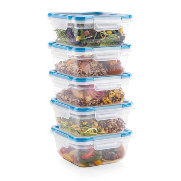 Snapware Total Solution 24-Pc Glass Food Storage Container Meal Prep Set  with Plastic Lids, 4-Cup, 2-Cup & 1-Cup, BPA-Free Lids with 4 Locking Tabs