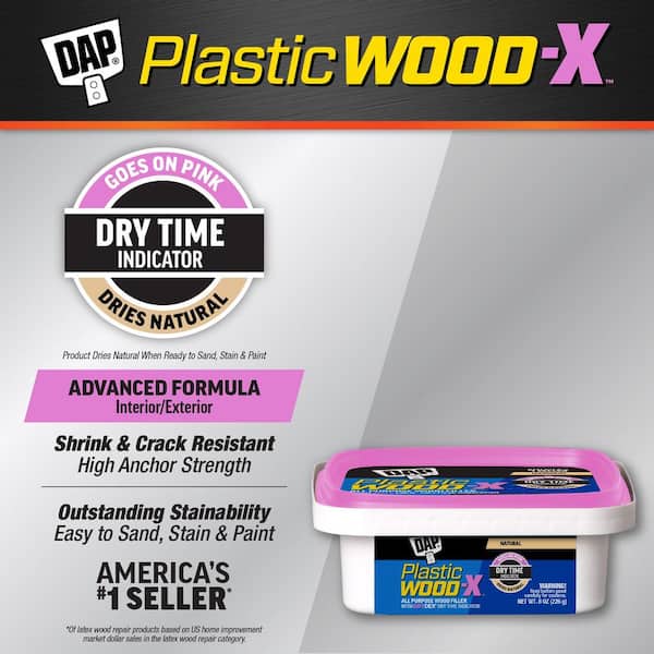 DAP Plastic Wood-X with DryDex 8 oz All Purpose Wood Filler (6