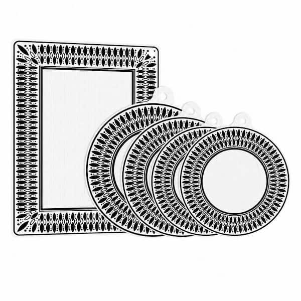 5-Piece Transparent Silicone Induction Cooktop Protector Mats for Magnetic Stovetops, Heat Resistant