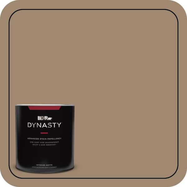 BEHR DYNASTY 1 qt. #700D-5 Toffee Crunch One-Coat Hide Matte Interior Stain-Blocking Paint and Primer
