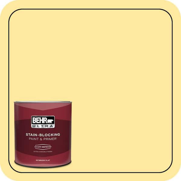BEHR ULTRA 1 qt. #P300-4 Rise and Shine Extra Durable Flat Interior Paint & Primer