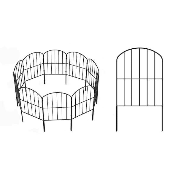FAWEY TRED INC 25 Panels Metal Garden Fence 27 ft. x 24 in.-Rustproof Decorative Wire Fencing