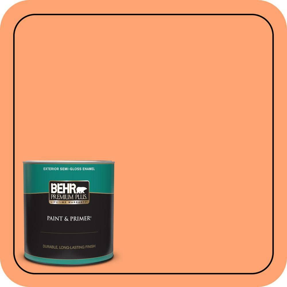 1 qt. #P210-5 Cheerful Tangerine Semi-Gloss Enamel Exterior Paint & Primer price history on PriceWatchPro