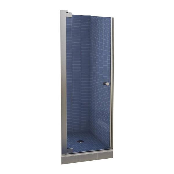 MAAX Insight 30-1/2 in. x 67 in. Swing-Open Semi-Framed Pivot Shower Door in Chrome with 6 MM Clear Glass