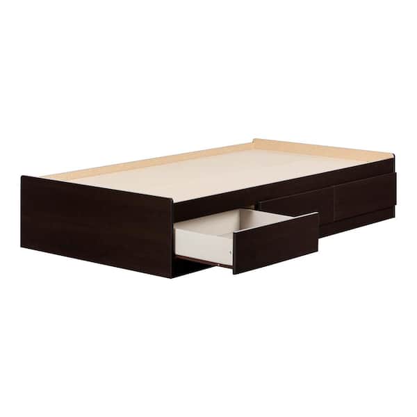 South Shore Step One Mates Bed with 3 Drawers, Chocolate